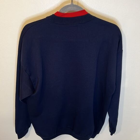 MCCC Sportswear Womens VTG Americana Flag Holiday Sweater PL Patriotic - Picture 10 of 10